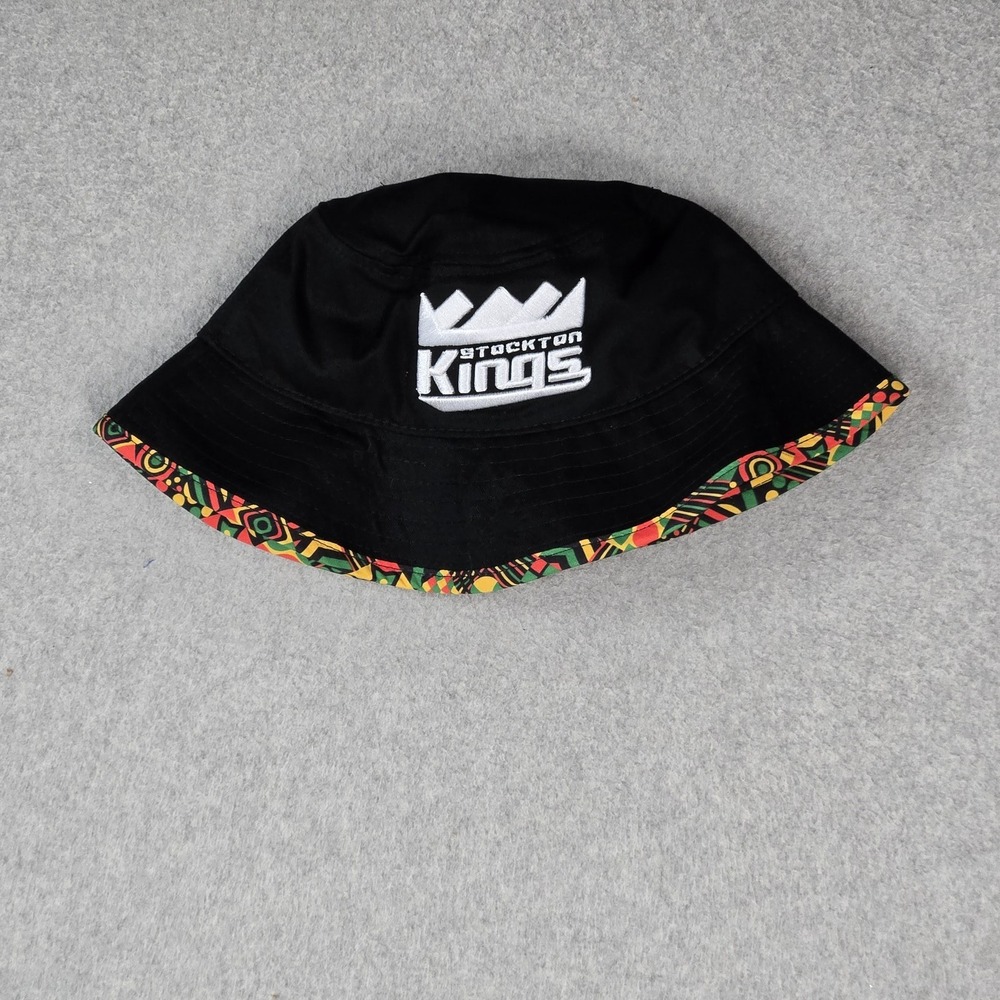 Stockton Kings Men Hat ONE SIZE Black Bucket Tribal Embroidered